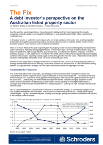 The Fix  A debt investor’s perspective on the Australian listed property sector