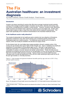 The Fix  Australian healthcare: an investment diagnosis