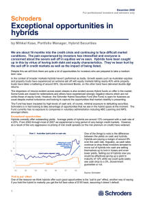 Exceptional opportunities in hybrids Schroders