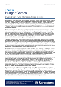 Hunger Games The Fix Stuart Dear, Fund Manager, Fixed Income