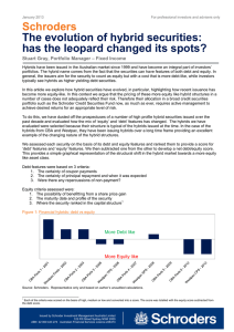 Schroders  The evolution of hybrid securities: has the leopard changed its spots?