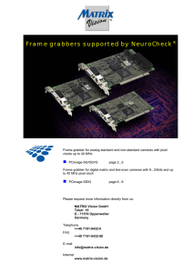Frame grabbers supported by NeuroCheck n ®