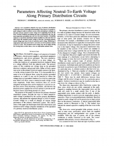 Circuits Parameters Affecting  Neutral-To-Earth  Voltage Along  Primary  Distribution