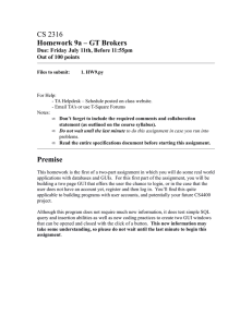 CS 2316 Homework 9a – GT Brokers Out of 100 points