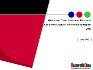 Global and China Consumer Electronic Case and Structural Parts Industry Report, 2013
