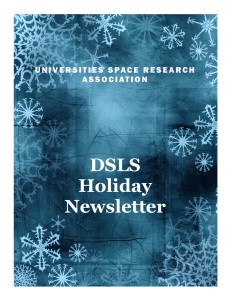 DSLS Holiday Newsletter U N I V E R S I T I...