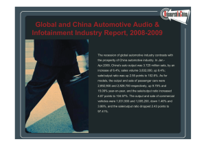 Global and China Automotive Audio &amp; Infotainment Industry Report, 2008-2009