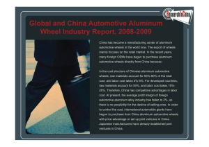 Global and China Automotive Aluminum Wheel Industry Report, 2008-2009