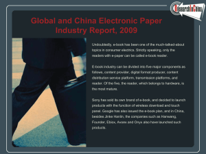 Global and China Electronic Paper Industry Report, 2009