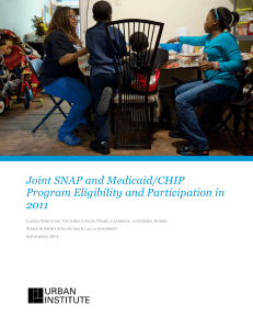 Joint SNAP and Medicaid/CHIP Program Eligibility and Participation in 2011