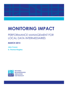 MONITORING IMPACT PERFORMANCE MANAGEMENT FOR LOCAL DATA INTERMEDIARIES MARCH 2015