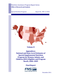 Volume II    Appendices:  National and State­Level Estimates of 