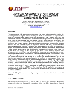 ACCURACY ASSESSMENTS OF POINT CLOUD 3D REGISTRATION METHOD FOR HIGH ACCURACY