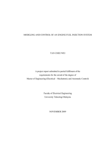 MODELING AND CONTROL OF AN ENGINE FUEL INJECTION SYSTEM