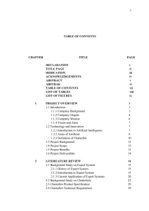 7  TABLE OF CONTENTS CHAPTER