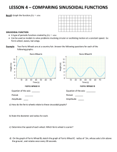 LESSON 4 – COMPARING SINUSOIDAL FUNCTIONS