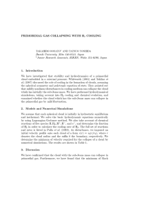 PRIMORDIAL GAS COLLAPSING WITH