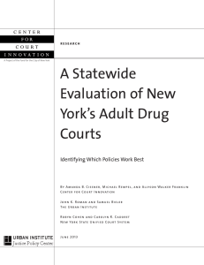 A Statewide Evaluation of New York’s Adult Drug Courts