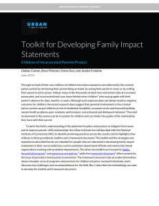 Toolkit for Developing Family Impact Statements Children of Incarcerated Parents Project