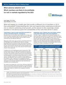 When adverse selection isn’t: Which members are likely to be profitable