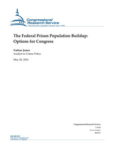 The Federal Prison Population Buildup: Options for Congress Nathan James