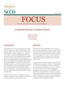FOCUS Accelerated Release: A Literature Review Introduction