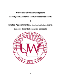 University of Wisconsin System Faculty and Academic Staff (Unclassified Staff) &amp;