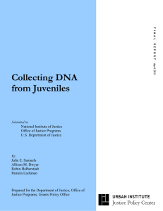 Collecting DNA from Juveniles