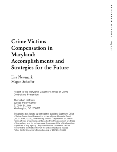 Crime Victims Compensation in Maryland: