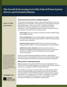 The Growth &amp; Increasing Cost of the Federal Prison System: