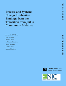 Process and Systems Change Evaluation Findings from the