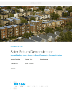 Safer Return Demonstration Impact Findings from a Research-Based Community Reentry Initiative