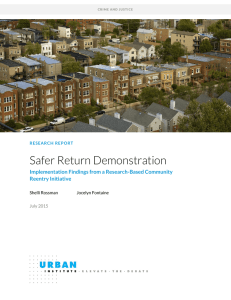 Safer Return Demonstration  Implementation Findings from a Research-Based Community Reentry Initiative