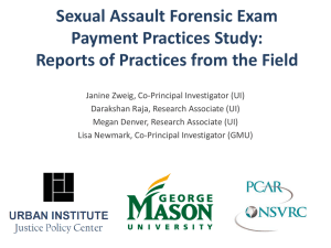 Sexual Assault Forensic Exam Payment Practices Study: