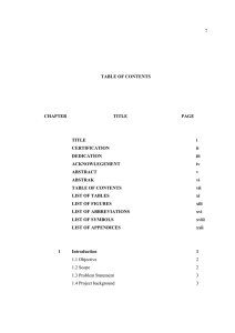 7 TABLE OF CONTENTS CHAPTER