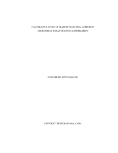 COMPARATIVE STUDY OF FEATURE SELECTION METHOD OF NURULHUDA BINTI GHAZALI