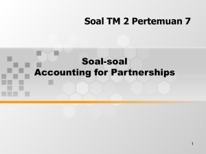 Soal TM 2 Pertemuan 7 Soal-soal Accounting for Partnerships 1