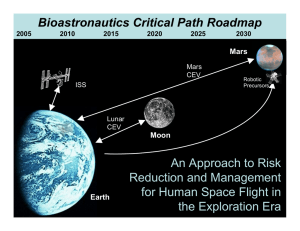 Bioastronautics Critical Path Roadmap An Approach to Risk Reduction and Management