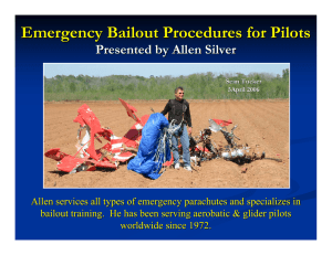 Emergency Bailout Procedures for Pilots Presented by Allen Silver