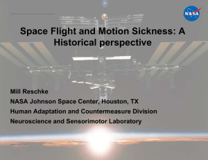 Space Flight and Motion Sickness: A Historical perspective