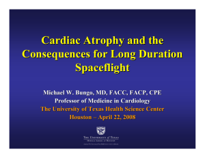 Cardiac Atrophy and the Consequences for Long Duration Spaceflight