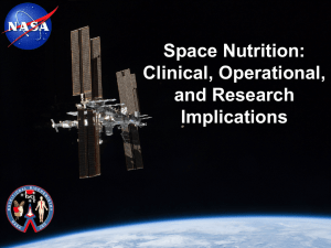 Space Nutrition: Clinical, Operational, and Research Implications