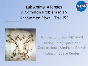 The ISS  Lab Animal Allergies A Common Problem in an