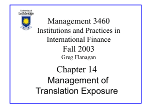 Chapter 14 Management of Translation Exposure Management 3460