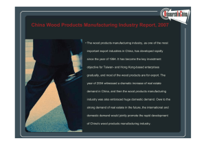 China Wood Products Manufacturing Industry Report, 2007