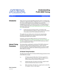 Understanding FLEX 8000 Timing Introduction