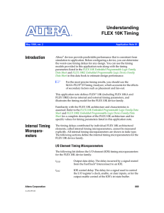 Understanding FLEX 10K Timing Introduction