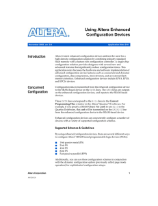 Using Altera Enhanced Configuration Devices Introduction