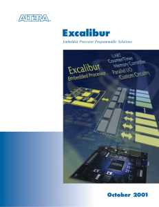 Excalibur October 2001 Embedded Processor Programmable Solutions ®