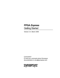 Express FPGA Getting Started Version 3.4, March 2000